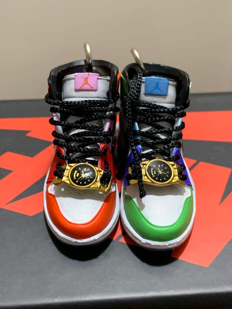 LATEST BRAND NEW MELODY EHSANI JORDAN AJ1 SHOES MINIATURE keychain 3D Men s Fashion Bags Belt bags Clutches and Pouches on Carousell