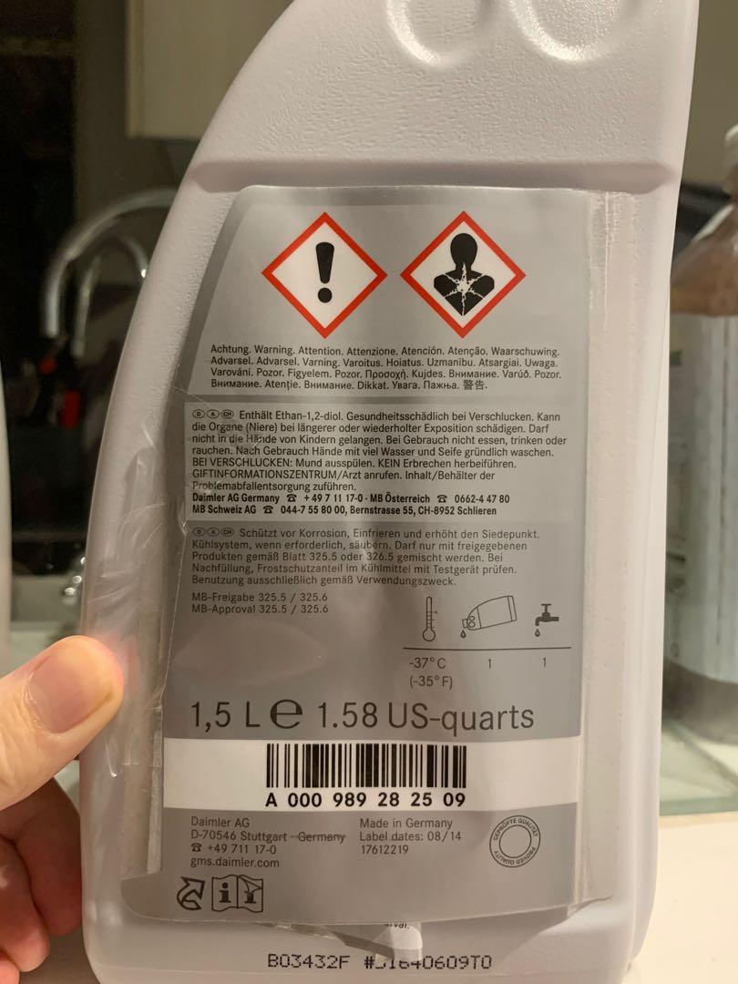 Mercedes Anticorrosion Antifreeze Coolant Brand New 325.5/325.6, Car