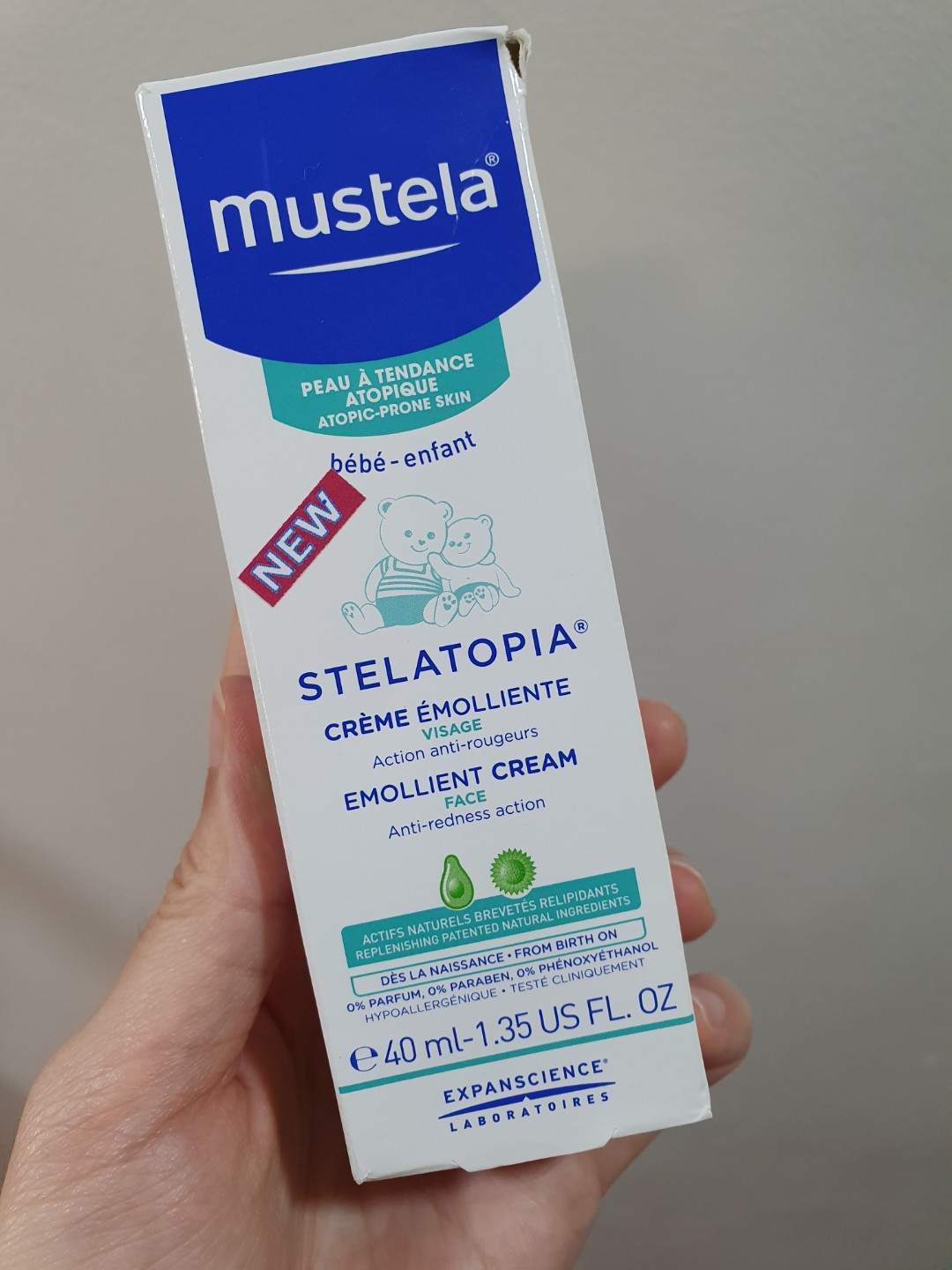 mustela stelatopia face cream
