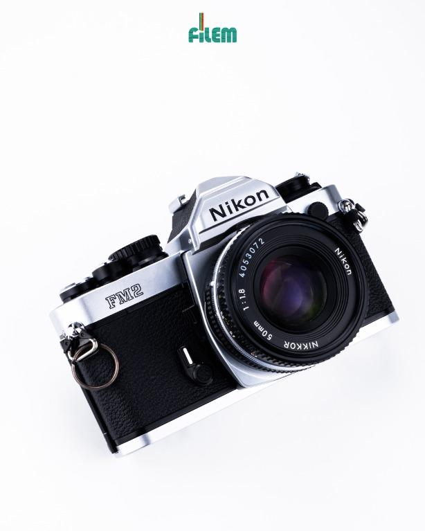 near mint nikon fm2 fm2n with nikon 50mm f 1 8 ais lens vintage 35mm film slr camera