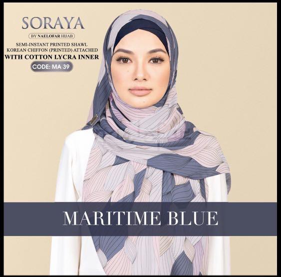 neelofa instant shawl