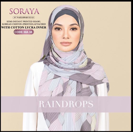 neelofa instant shawl