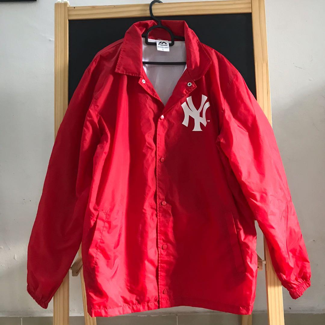 NY Majestic Big Logo Coach Jacket, Men's Fashion, Tops & Sets