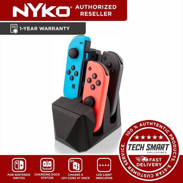 Nyko Charge Block for Joycon 4 port for Nintendo Switch (Category: Nintendo) located in Manila. Submitted by techsmartph (Listing ID 238526531, Image 1). Description: -Slide-in and Charge design allows for Joy-Cons to snap securely into place -Connect multiple Charge Blocks together from different platforms -Plugs into a USB port or wall outlet to recharge -Includes charge block, charge cable, and AC adapter -LED lights clearly indicate when char