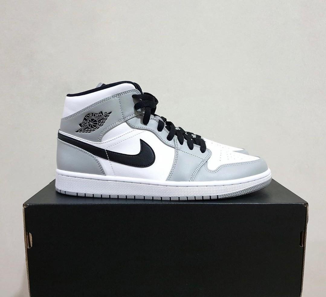jordan aj 1 mid light smoke