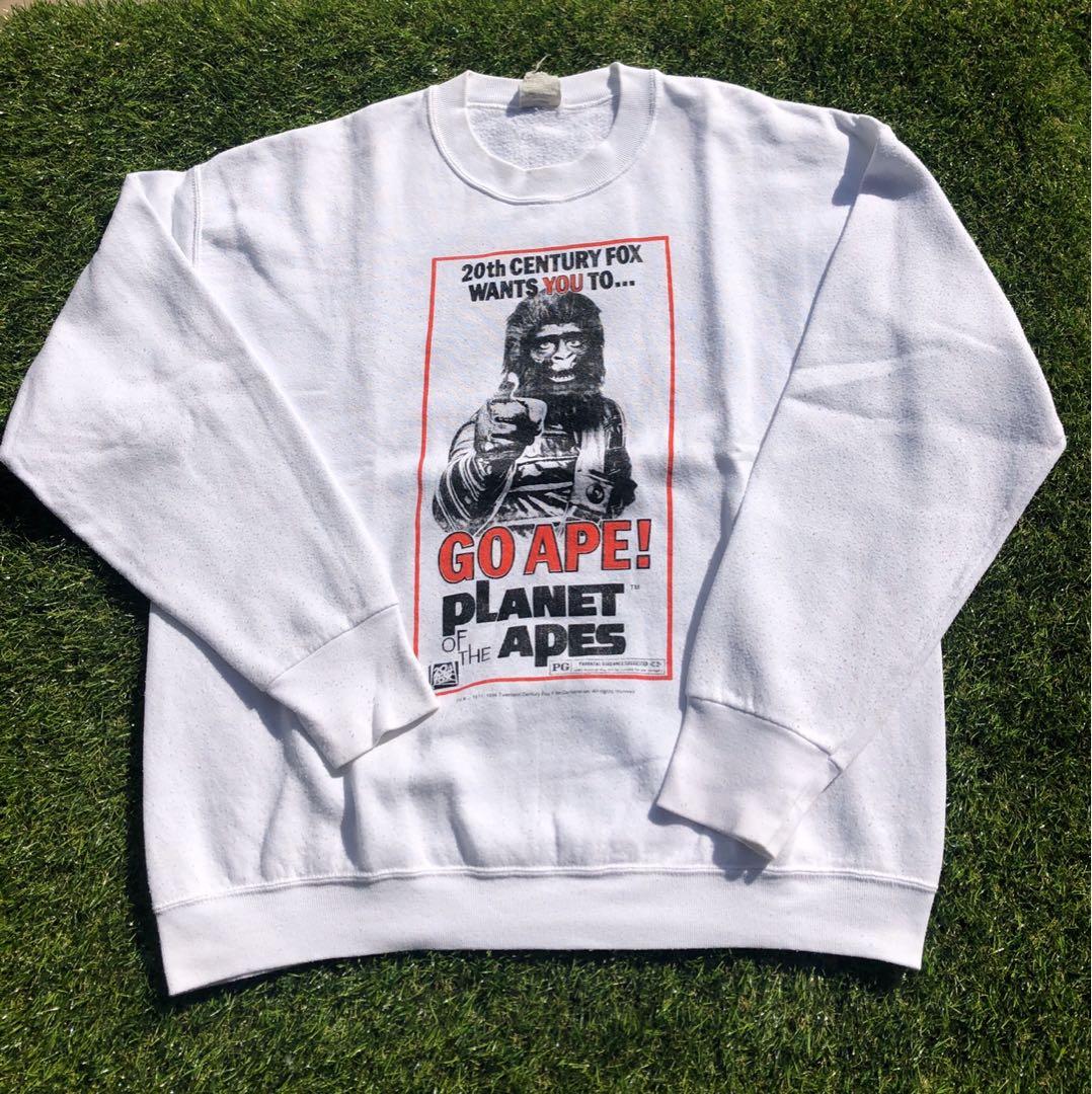 Planet of the apes vtg Sweatshirt Mosquitohead, Men's Fashion