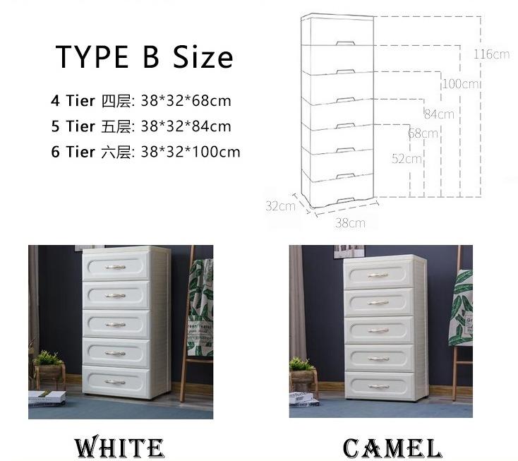 Storage Drawers /Storage rack/Plastic Rack/Stackable/Type B, Furniture ...