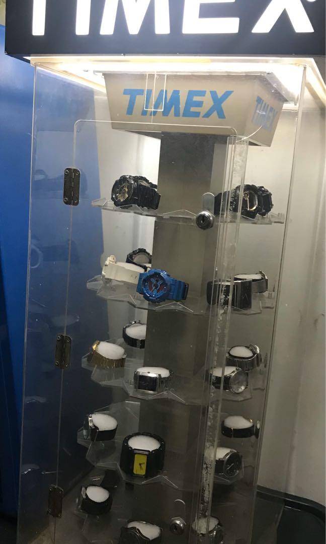 vintage timex display case