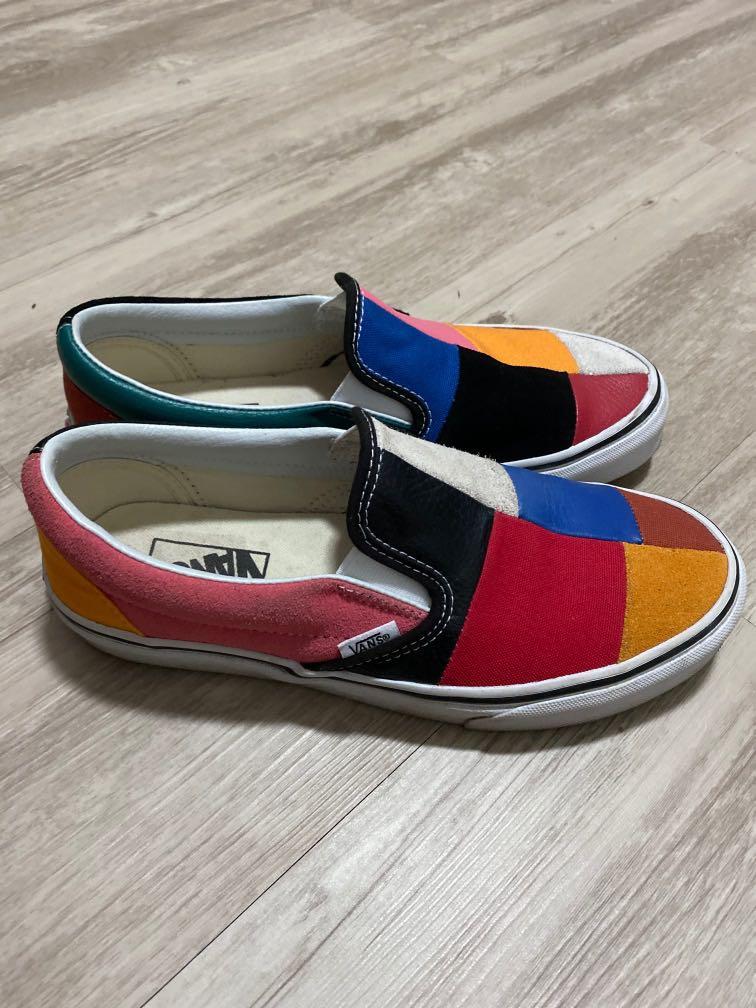 vans slip on patchwork multicolor