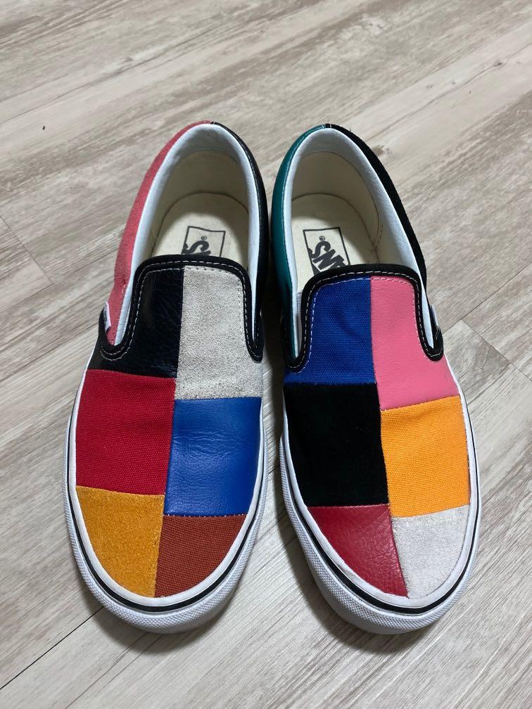 vans slip on patchwork multicolor