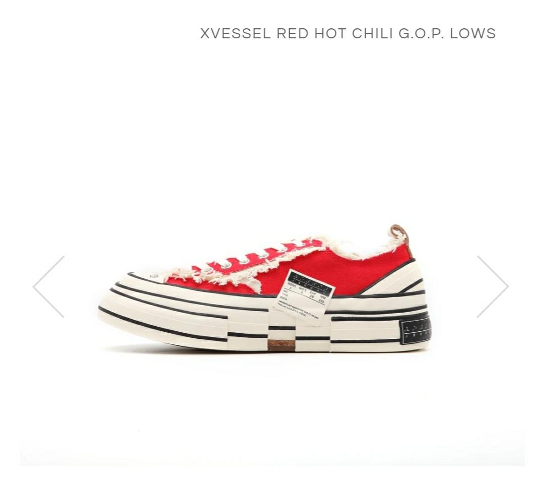 xVESSEL red hot chili G.O.P low, Men's Fashion, Footwear, Sneakers ...