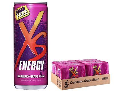 XS Energy Drink Cranberry-Grape Blast (4 packs of 6 cans)