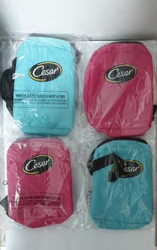 Waist pouch poop holders for use when walking dogs