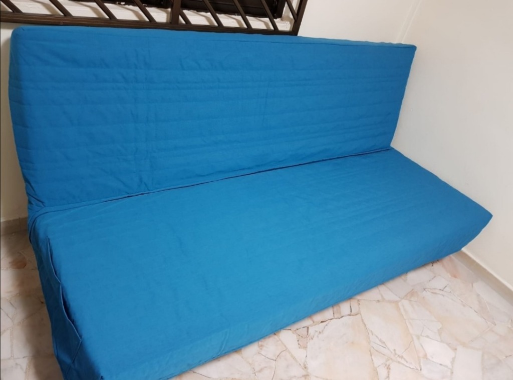 3 Seaters Foldable Sofa Bed Ikea Nyhamn With Extra Cover Furniture Beds Mattresses On Carousell