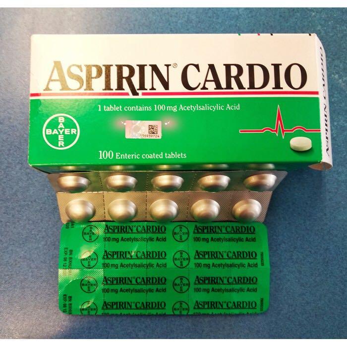 Aspirin Cardio Bayer 100mg Acetylsalicylic Acid, Beauty & Personal