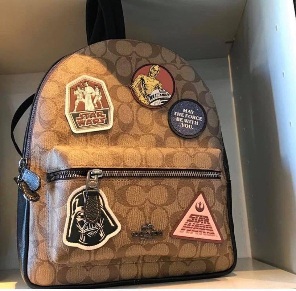 Medium charlie backpack in blocked signature canvas deals