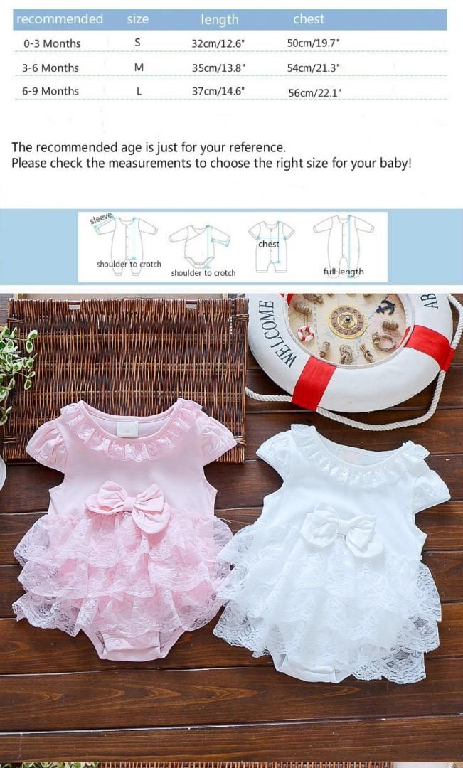 Baby Summer Bodysuit Infant Girls Princess Dress Baby Christening Baptism Gown Party Wedding 0 3 3 6 6 9 Months Bodysuit Babies Kids Babies Apparel On Carousell