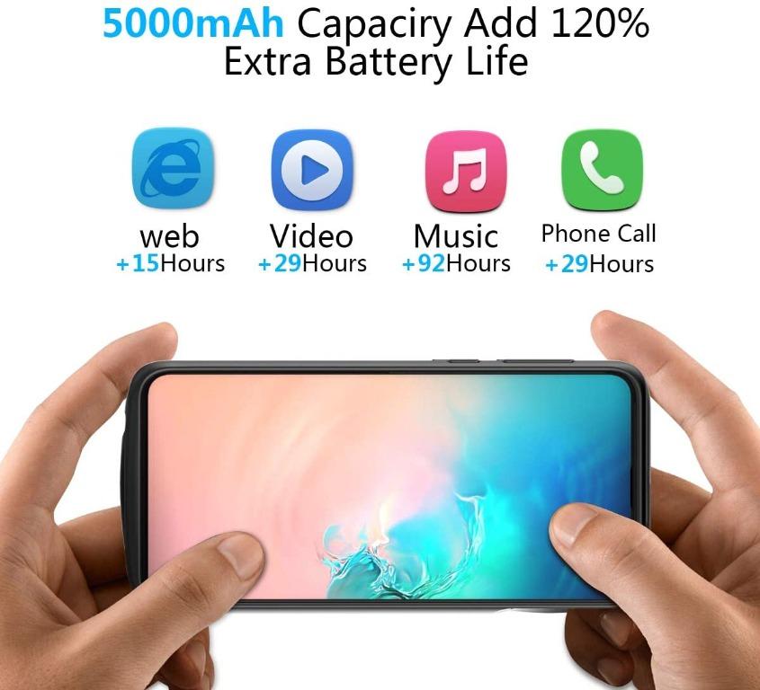 BasicStock Samsung Galaxy S10+ Battery Case, 5000Ah Extended Battery