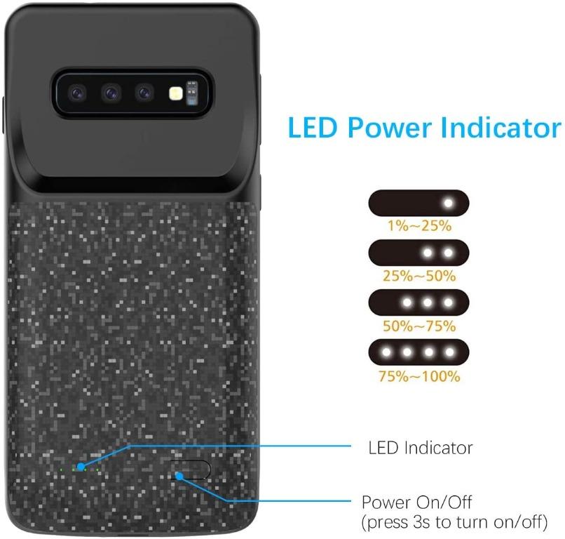 BasicStock Samsung Galaxy S10+ Battery Case, 5000Ah Extended Battery