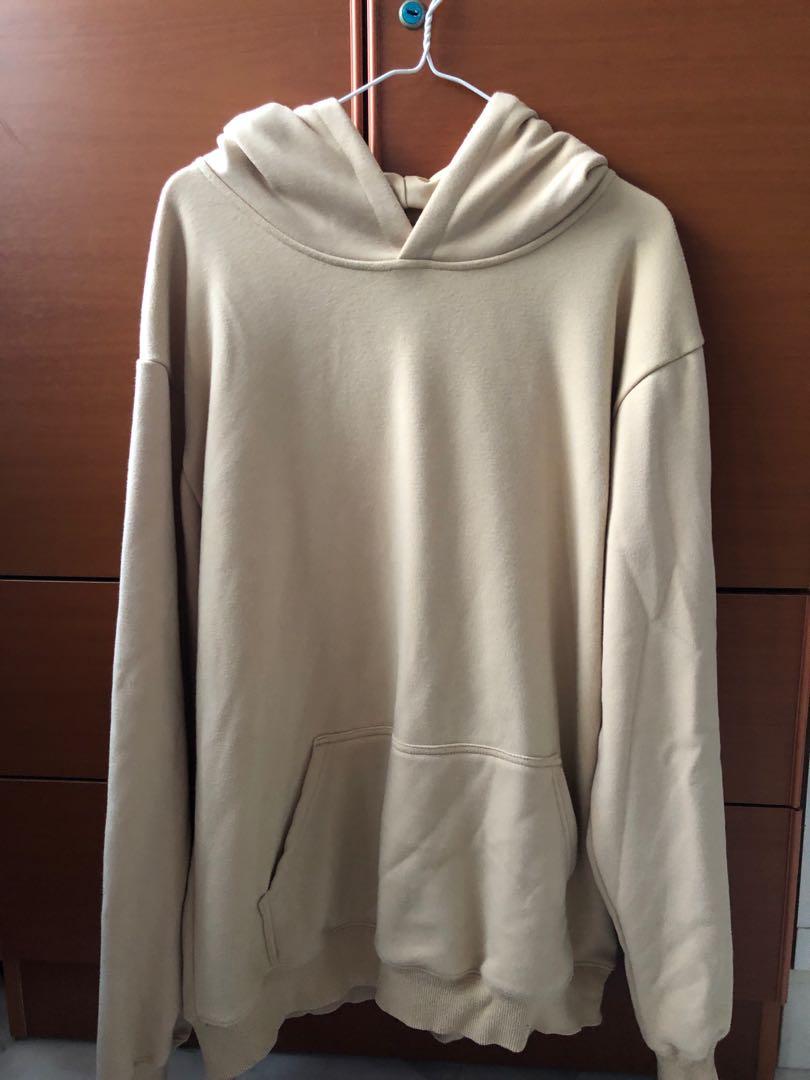 Beige oversized hoodie mens Clearance