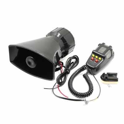 Car Megaphone 5 Tone Alarm Horn 12V 110dB Loud Speaker Fire Alarm