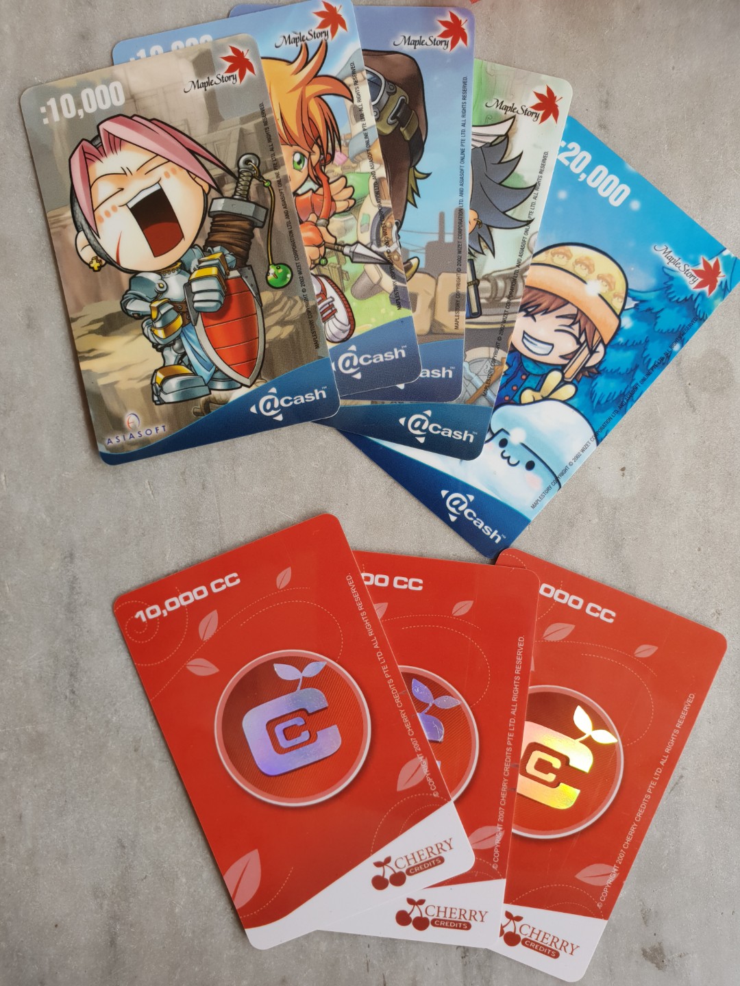 Cash Point Cards / Maplestory / Cherry Credits, Free Items on Carousell