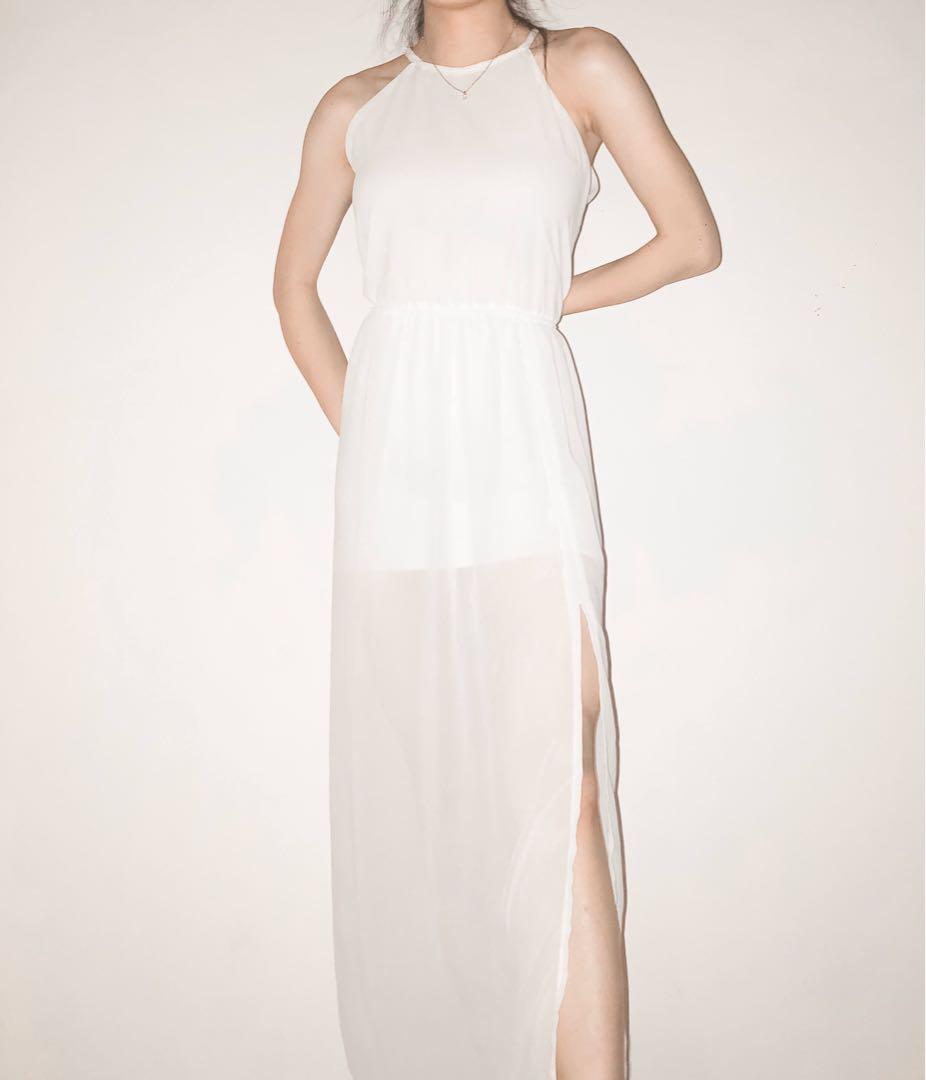 Chiffon double hotsell layer dress