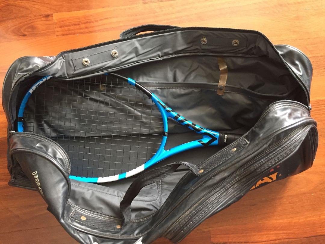 Donnay black tennis duffle bag, Sports Equipment, Sports & Games