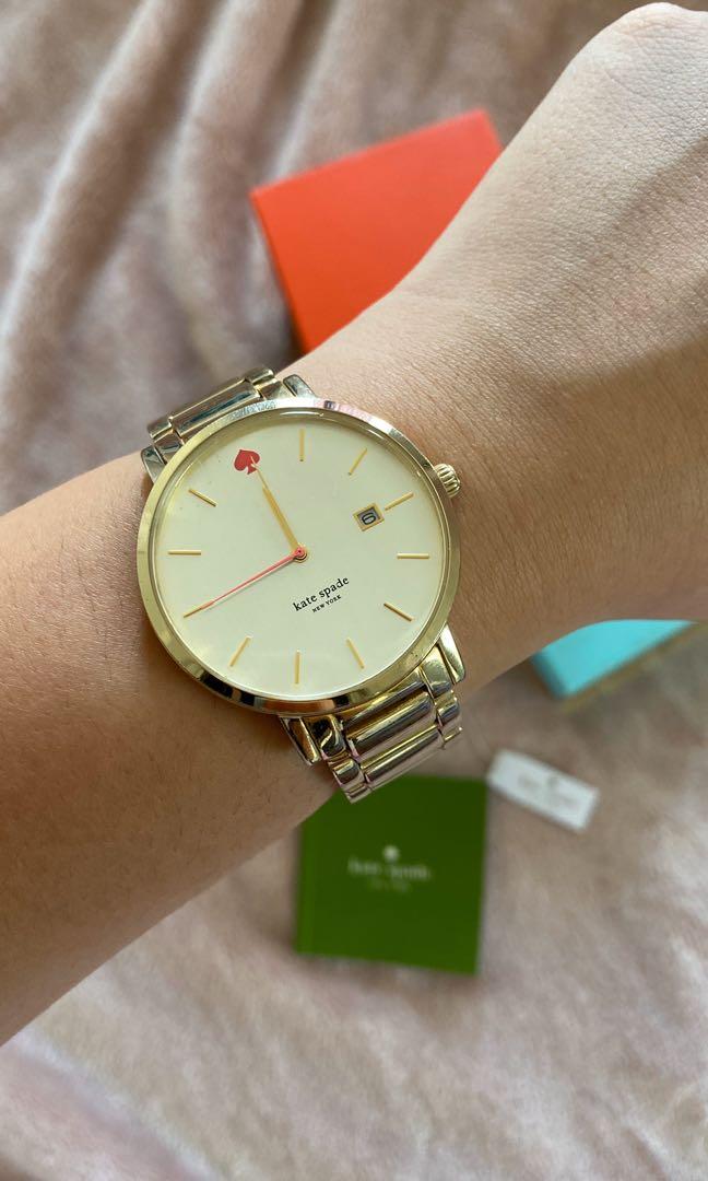 Kate Spade Gramercy Grand Gold Watch (100% original, complete set, bought  from the US!!!), Women's Fashion, Watches & Accessories, Watches on  Carousell