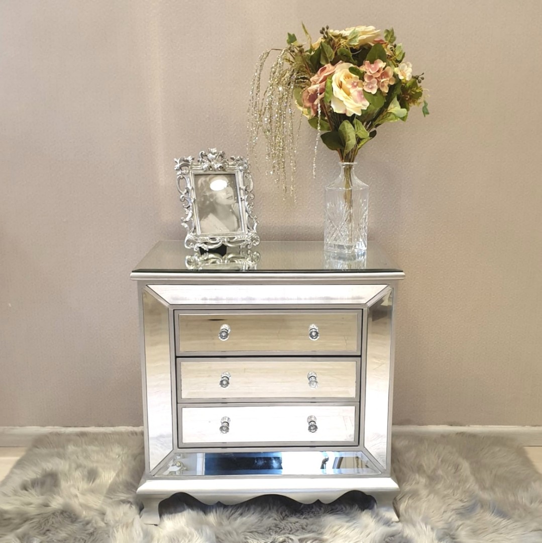 Oversized 2025 mirrored nightstand