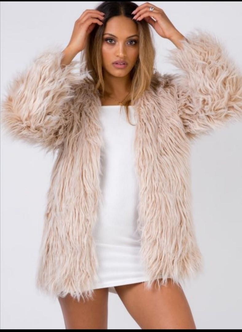soft pink fur jacket