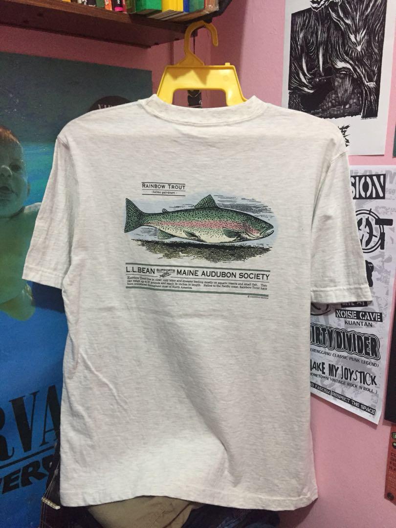 L.L. Bean Rainbow Trout Fish T-Shirt, Men's Fashion, Tops & Sets