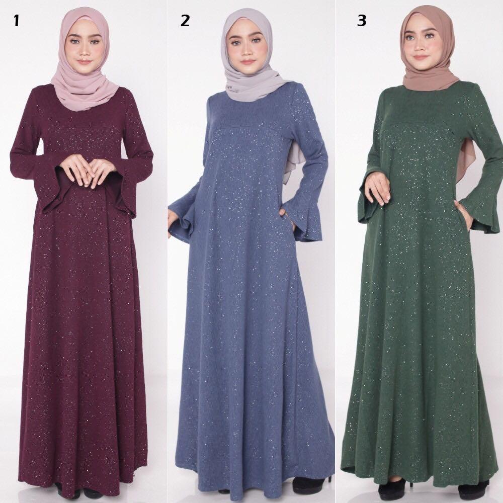 dress glitter muslimah