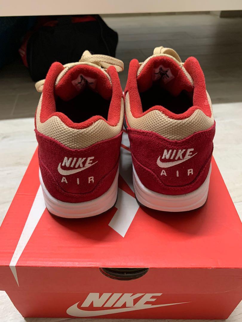 Nike air max 1 premium retro red hotsell
