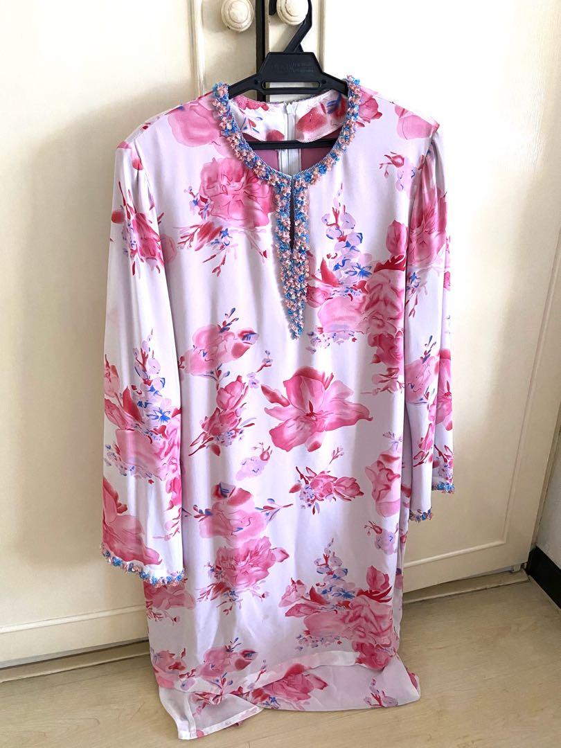 Plus Size Baju Kurung Beaded Design Women S Fashion Clothes Dresses On Carousell
