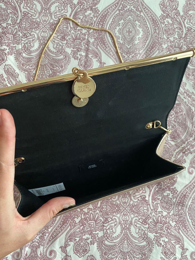 River Island rose gold clutch Luxury Bags Wallets on Carousell