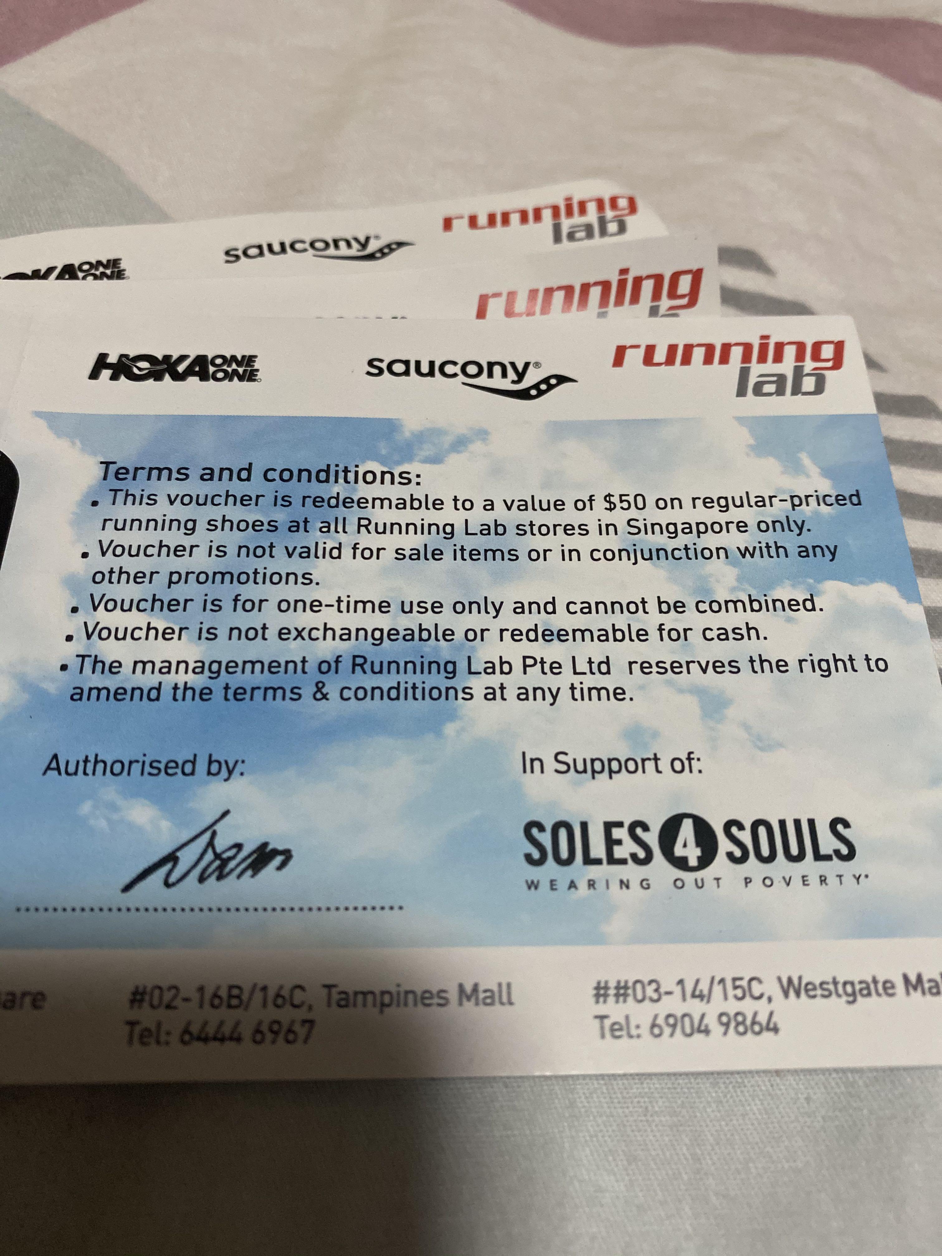 Running Lab 50 vouchers Tickets Vouchers Vouchers on Carousell