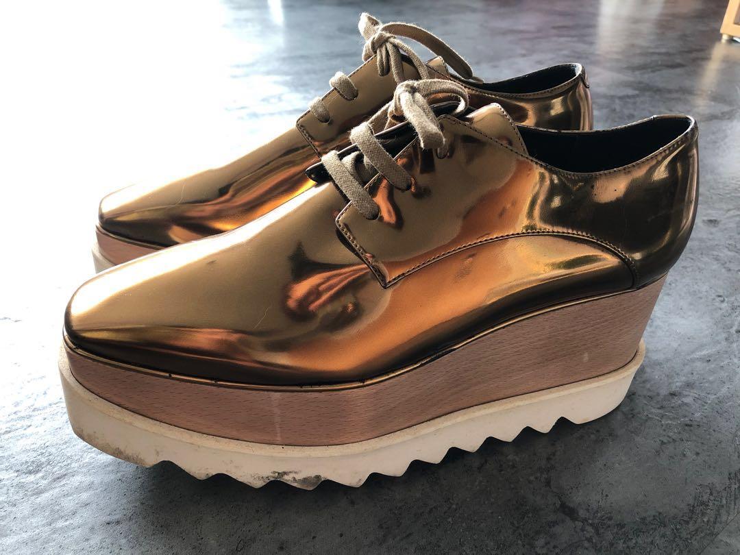 Gold stella mccartney shoes outlet