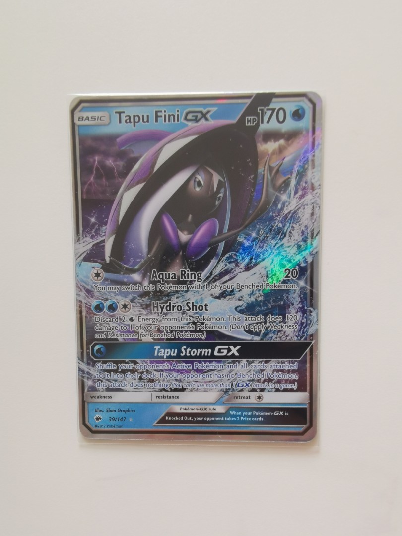 Tapu Fini Gx Burning Shadows 39 147 Ultra Rare Hobbies Toys Toys Games On Carousell