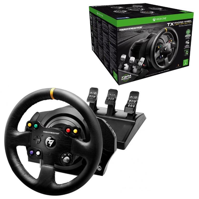 Thrustmaster Tx Racing Wheel Leather Edition Pedals Shifter Electronics Computer Parts Accessories On Carousell