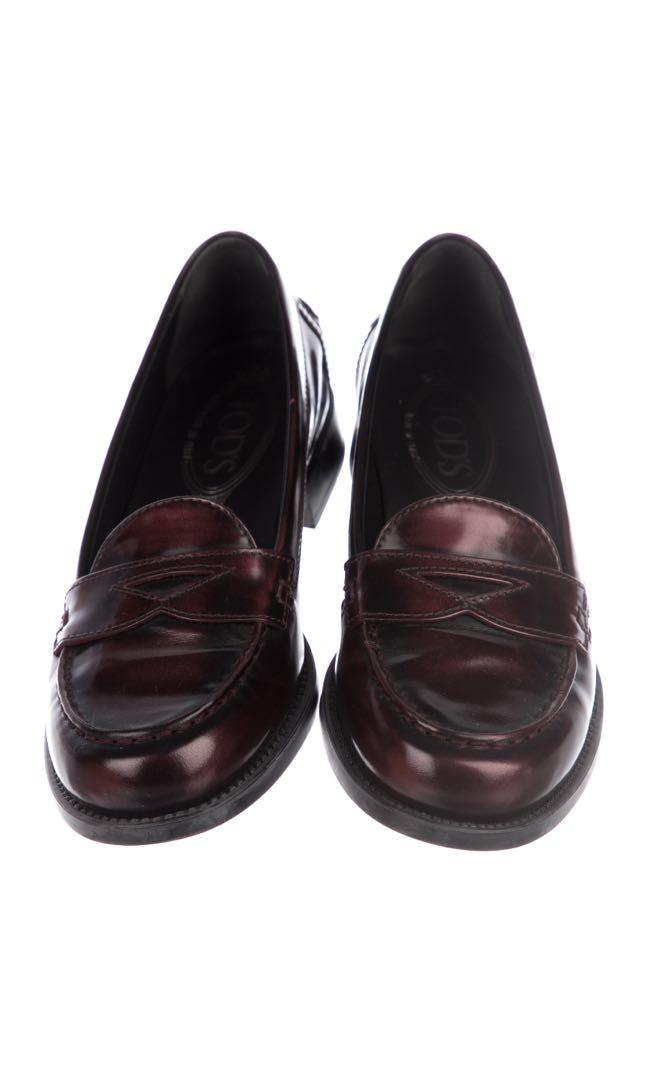 tod's leather penny loafers