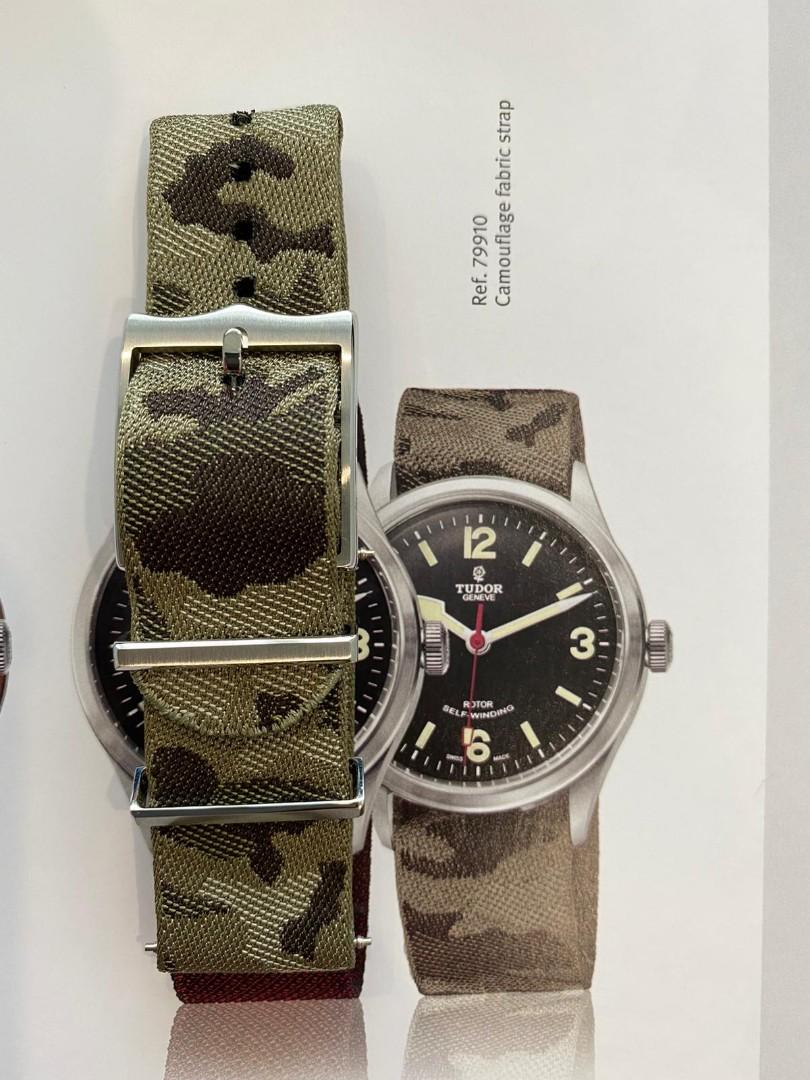Tudor Black Bay Camouflage Fabric Strap ref 4285070 Luxury