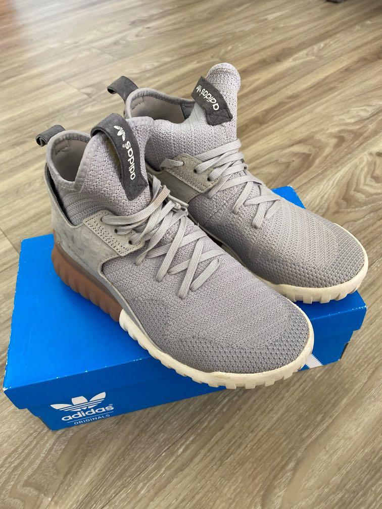 adidas tubular x primeknit mens brown