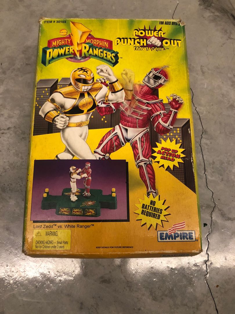 Vintage 1994 Mighty Morphin Power Rangers Power Punch Out Travel Game