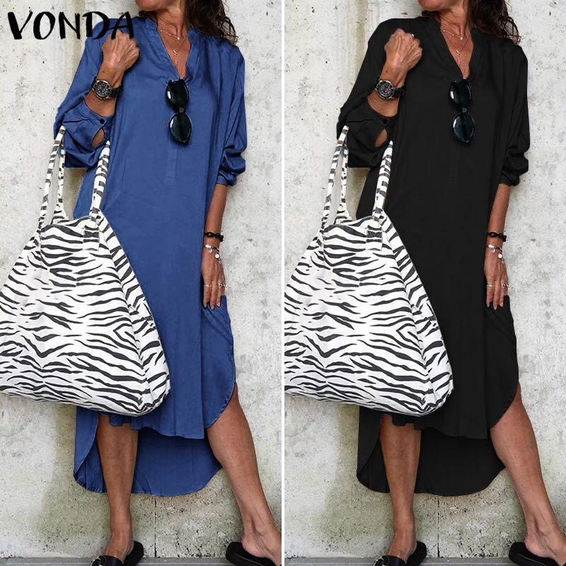 Women Asymmetrical Side Split Dress Women S Fashion Clothes Dresses Skirts On Carousell
