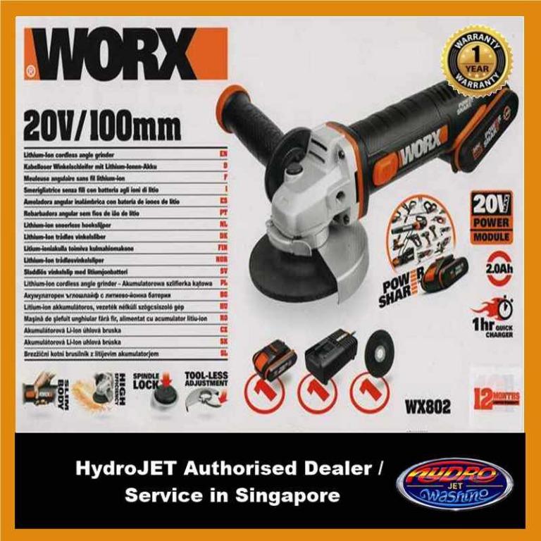 Worx 20V Cordless Angle Grinder WX802