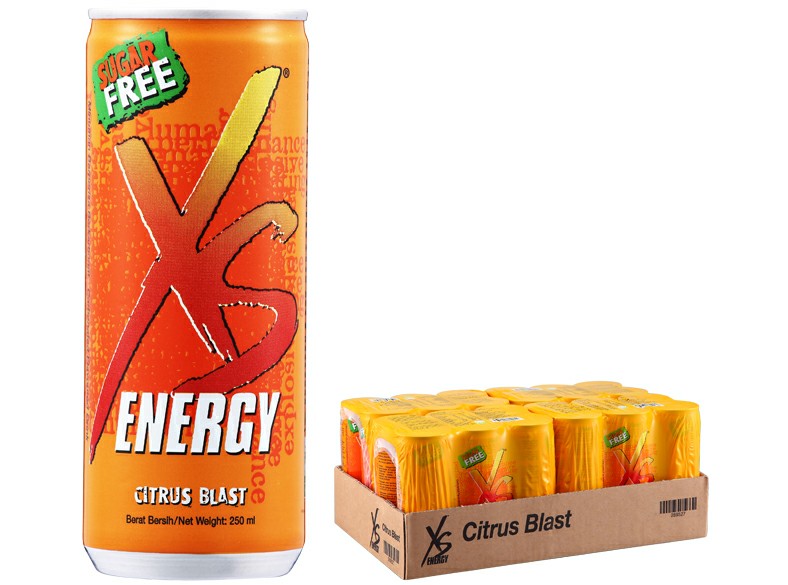 XS Energy Drink Citrus Blast ( 4 packs of 6 cans)