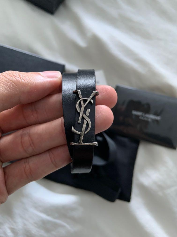 Yves Saint Laurent Saint Laurent Paris Saint Laurent Paris Leather Bracelet  Bangle Men's Women's Unisex Ysl | Chairish