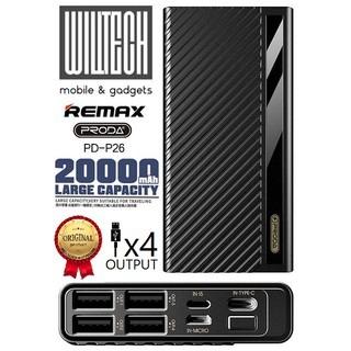 Free Shipping Original Remax Proda Power Bank 20000mah Pd P26 4 Ports Power Bank Electronics Others On Carousell