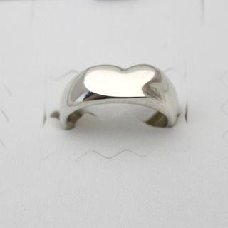 Tiffany & Co Elsa Peretti Flat Heart Design Ring - 925 Sterling Silver